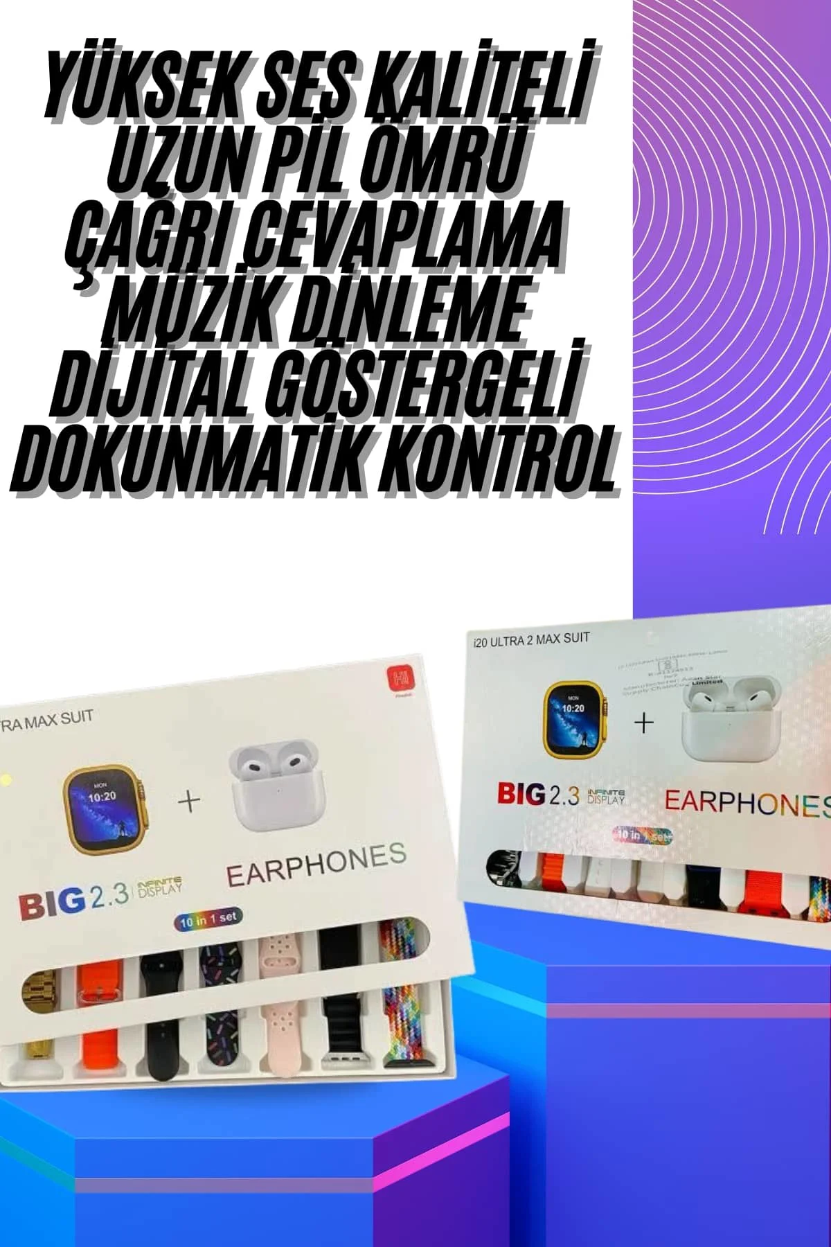 Akıllı Saat ve Air Pro Kulaklık 7 Kordonlu Çok Fonksiyonlu İkili Set Yeni Nesil Akıllı Saat ve Air Pro Kulaklık 7 Kordonlu Çok Fonksiyonlu İkili Set Yeni Nesil