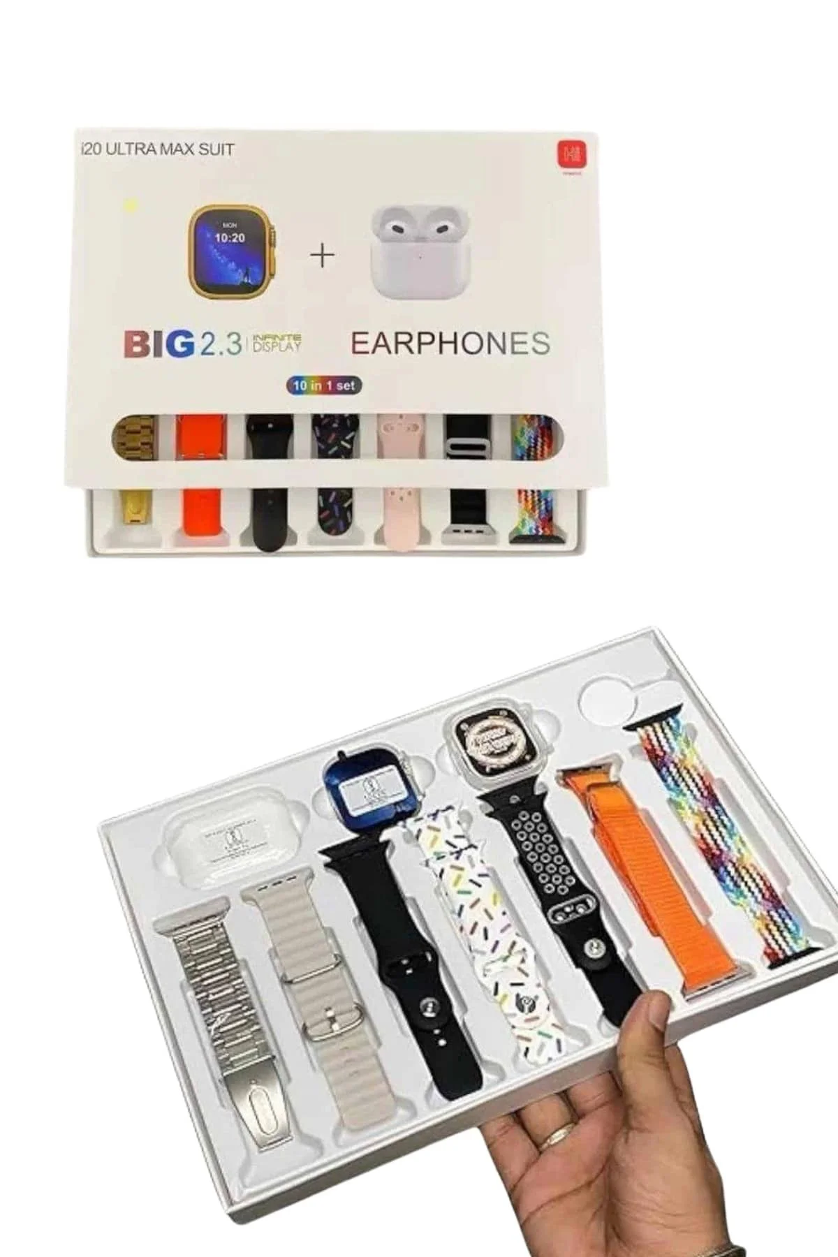 Akıllı Saat ve Air Pro Kulaklık 7 Kordonlu Çok Fonksiyonlu İkili 