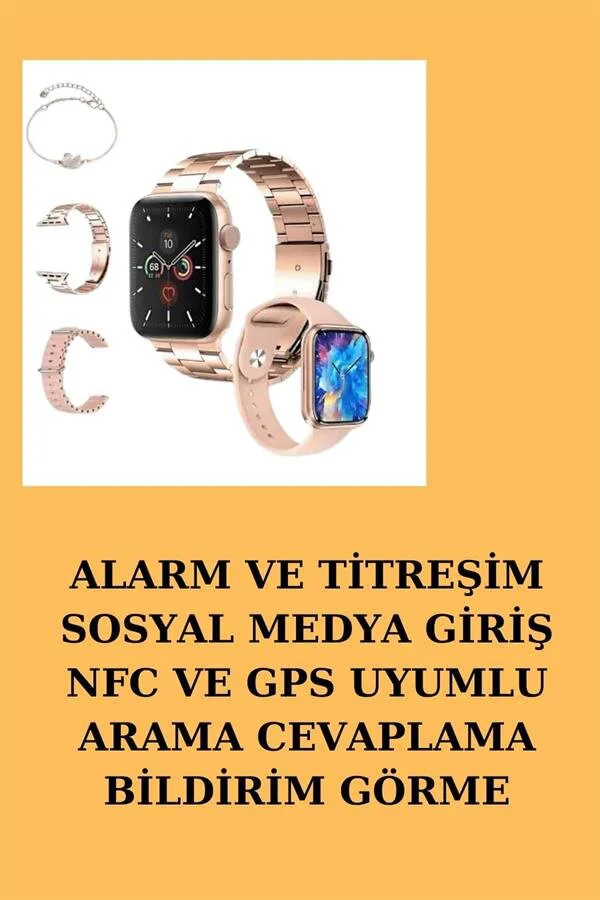 Akıllı Saat ve Bluetooth Kulaklık Hediyelik Set - Nabız Ölçer ve Powerbank Özellikli