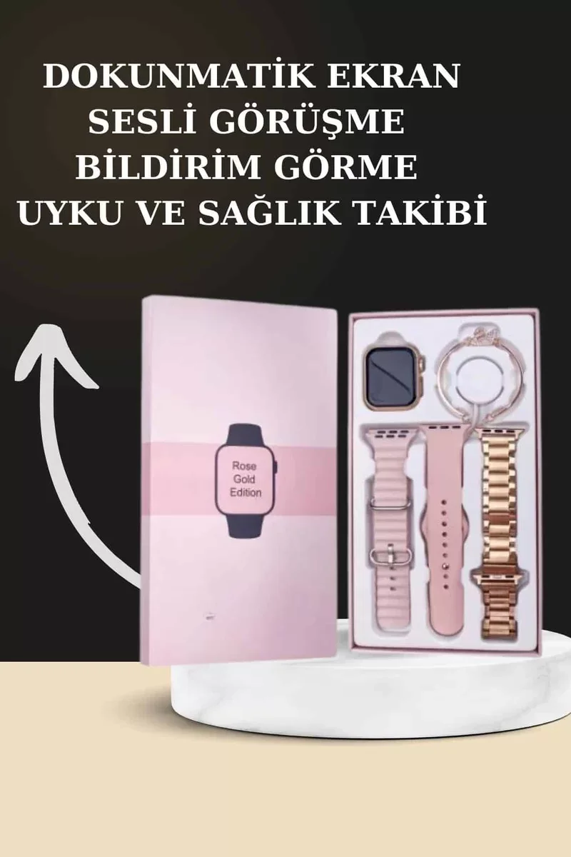 Akıllı Saat ve Kablosuz Bluetooth Kulaklık Seti - Yeni Nesil Spor Modu ve EKG Özellikli
