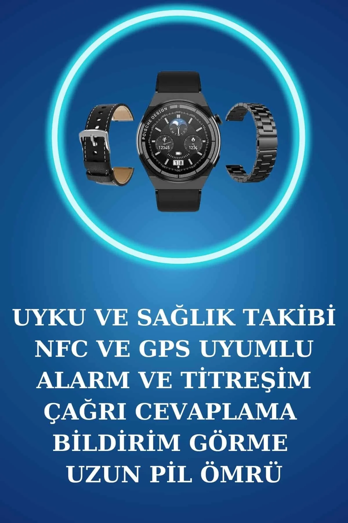 Akıllı Saat ve Kulaklık Seti Bildirim Görme Arama Cevaplama ANC Özelliği