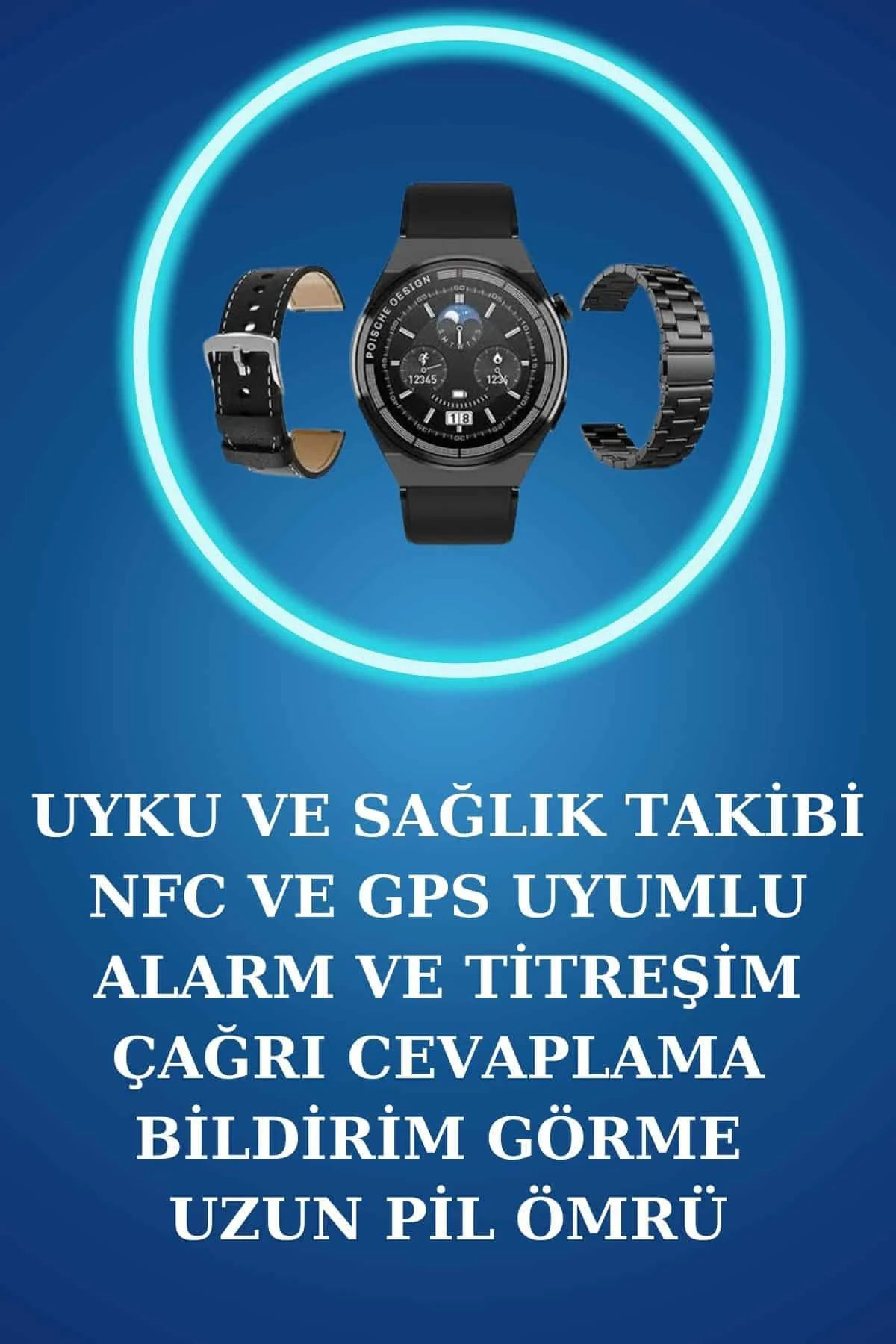 Akıllı Saat ve Kulaklık Seti Bildirim Görme Arama Cevaplama ANC Ö