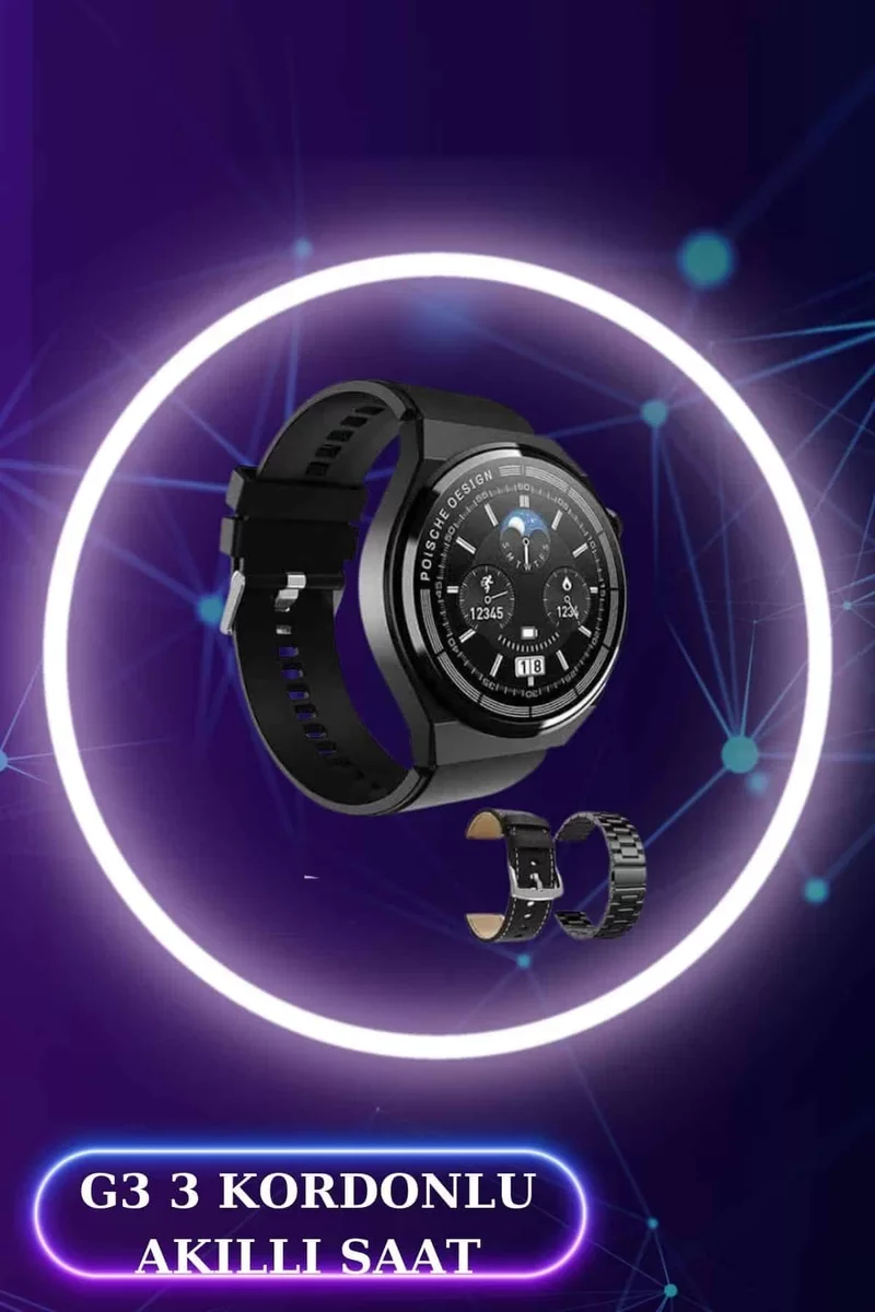 Akıllı Saat ve Kulaklık Seti Dokunmatik Ekran 5.0 Bluetooth Sesli Görüşme Spor Modu