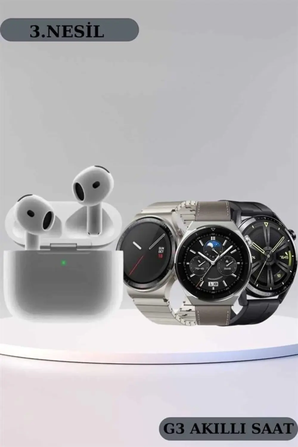 Akıllı Saat ve Kulaklık Seti Bildirim Görme Arama Cevaplama ANC Ö