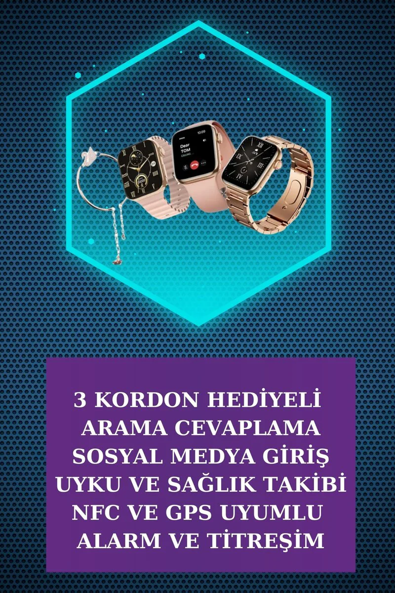 Akıllı Saat ve M19 Bluetooth Kulaklık Seti - 5.1 Gaming Kulaklık + Powerbanklı Akıllı Saat Hediye Paketi