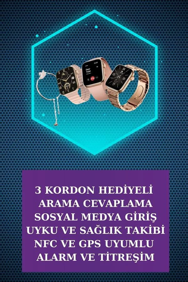 Akıllı Saat ve M19 Bluetooth Kulaklık Hediye Seti - Powerbanklı Spor Takımı