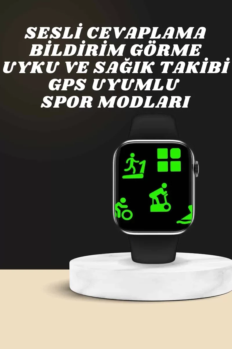 Akıllı Saat Wireless: Sağlık Takibi, GPS ve Sesli Cevaplı Yüksek Çözünürlüklü Müzik