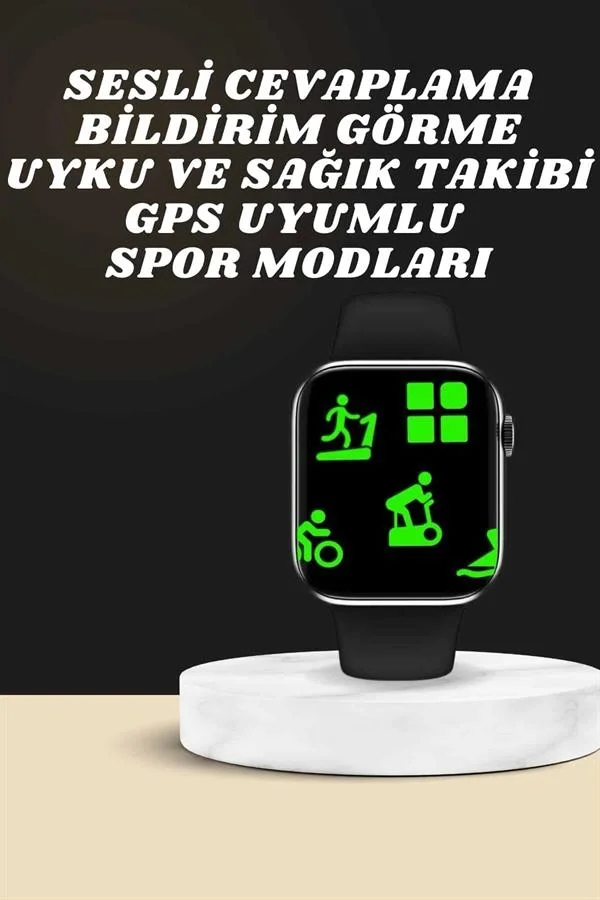 Akıllı Saat Wireless Şarj Yüksek Çözünürlüklü Müzik Dinleme Sesli Cevaplama Yeni Nesil