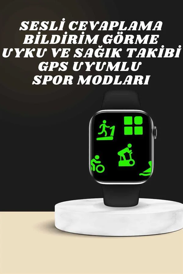 Akıllı Saat Wireless Şarj Yüksek Çözünürlüklü Müzik Dinleme Sesli Cevaplama Yeni Nesil