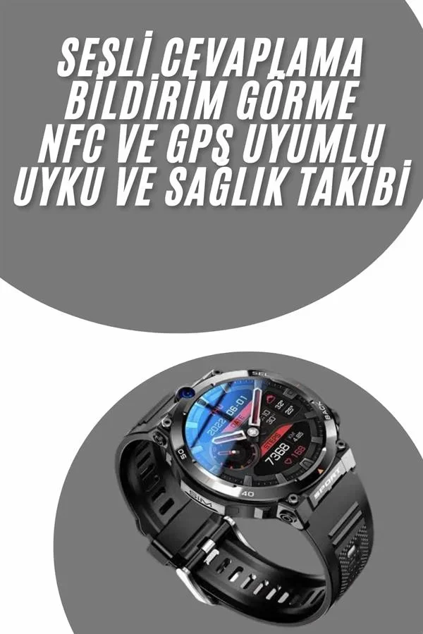 Akıllı Saat Yeni Model Sesli Asistan Bildirim Görme Bluetooth Bağlantılı Müzik Dinleme - Lisinya