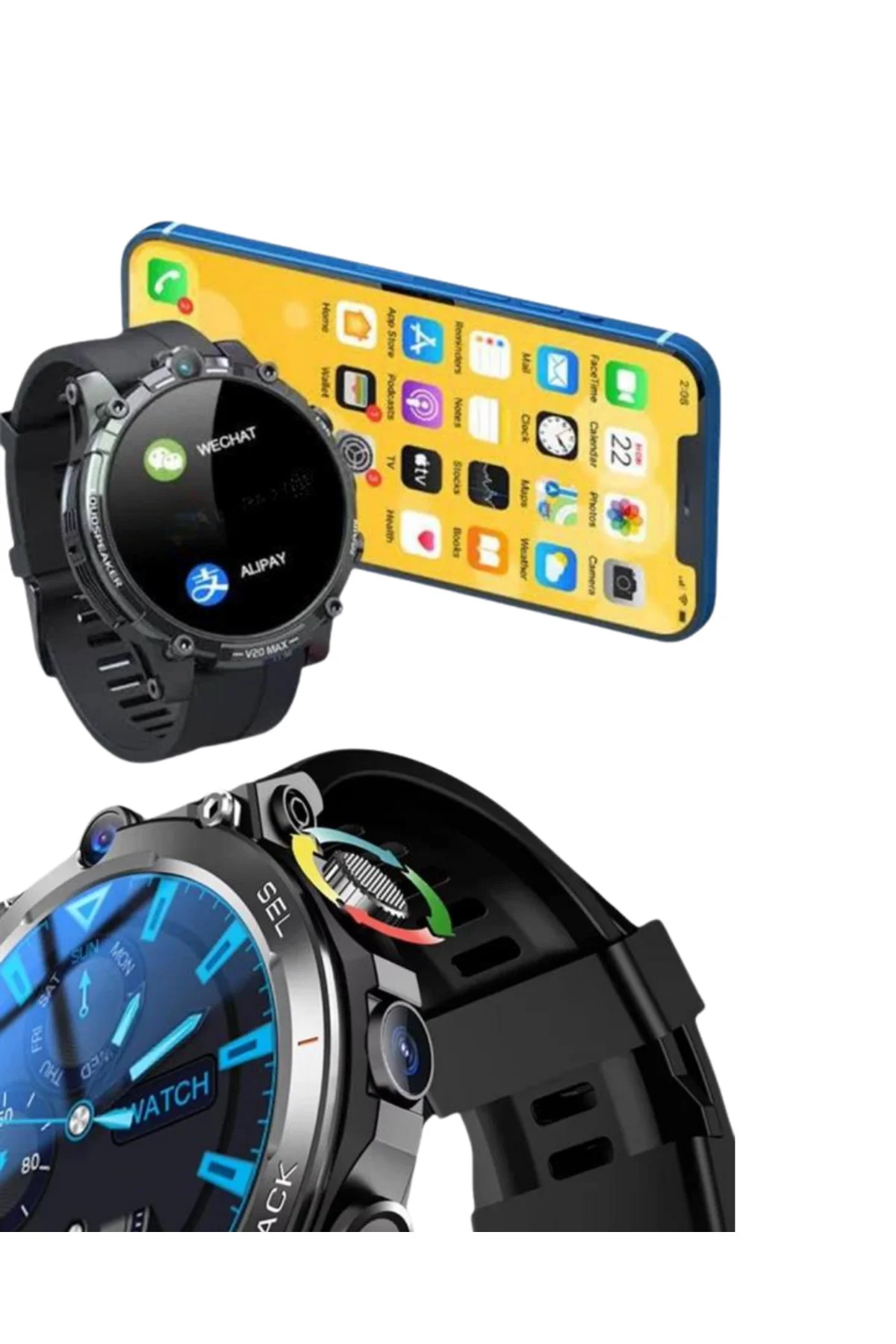 Akıllı Saat Yeni Model Sesli Asistan Bildirim Görme Bluetooth Bağ