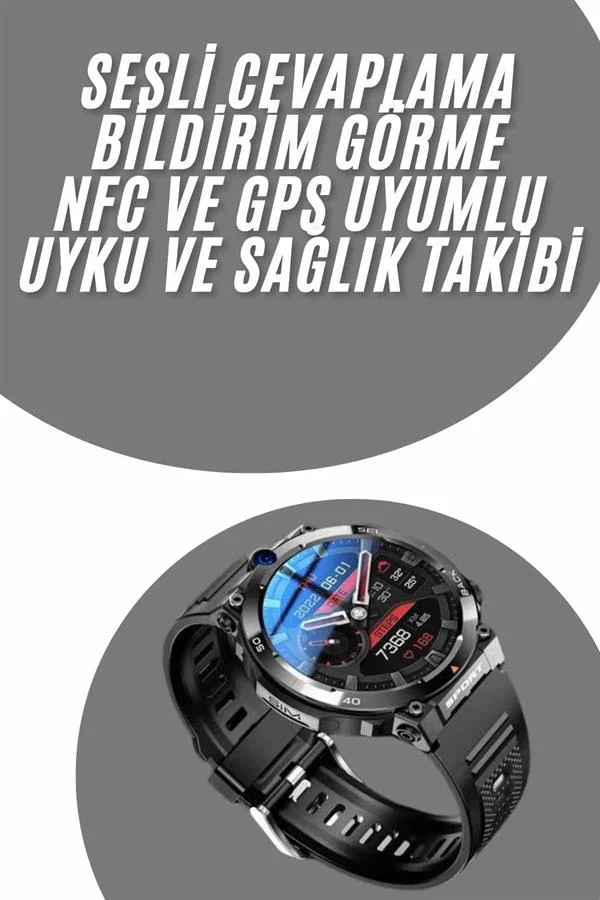 Akıllı Saat Yeni Model Sesli Asistan Bildirim Görme Bluetooth Bağlantılı Müzik Dinleme Akıllı Saat Yeni Model Sesli Asistan Bildirim Görme Bluetooth Bağlantılı Müzik Dinleme