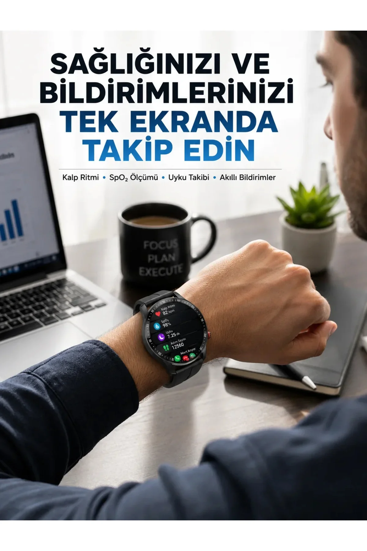 Akıllı Saat Yeni Model Sesli Asistan Bildirim Görme Bluetooth Bağlantılı Müzik Dinleme Akıllı Saat Yeni Model Sesli Asistan Bildirim Görme Bluetooth Bağlantılı Müzik Dinleme