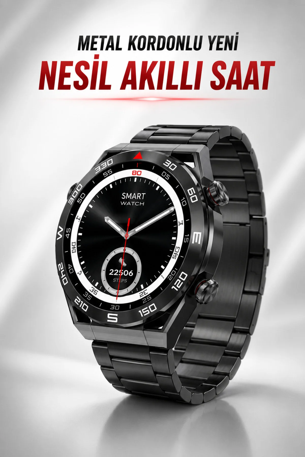 Akıllı Saat Yeni Nesil Bluetooth Bağlantılı Uyku ve Sağlık Takibi NFC ve GPS