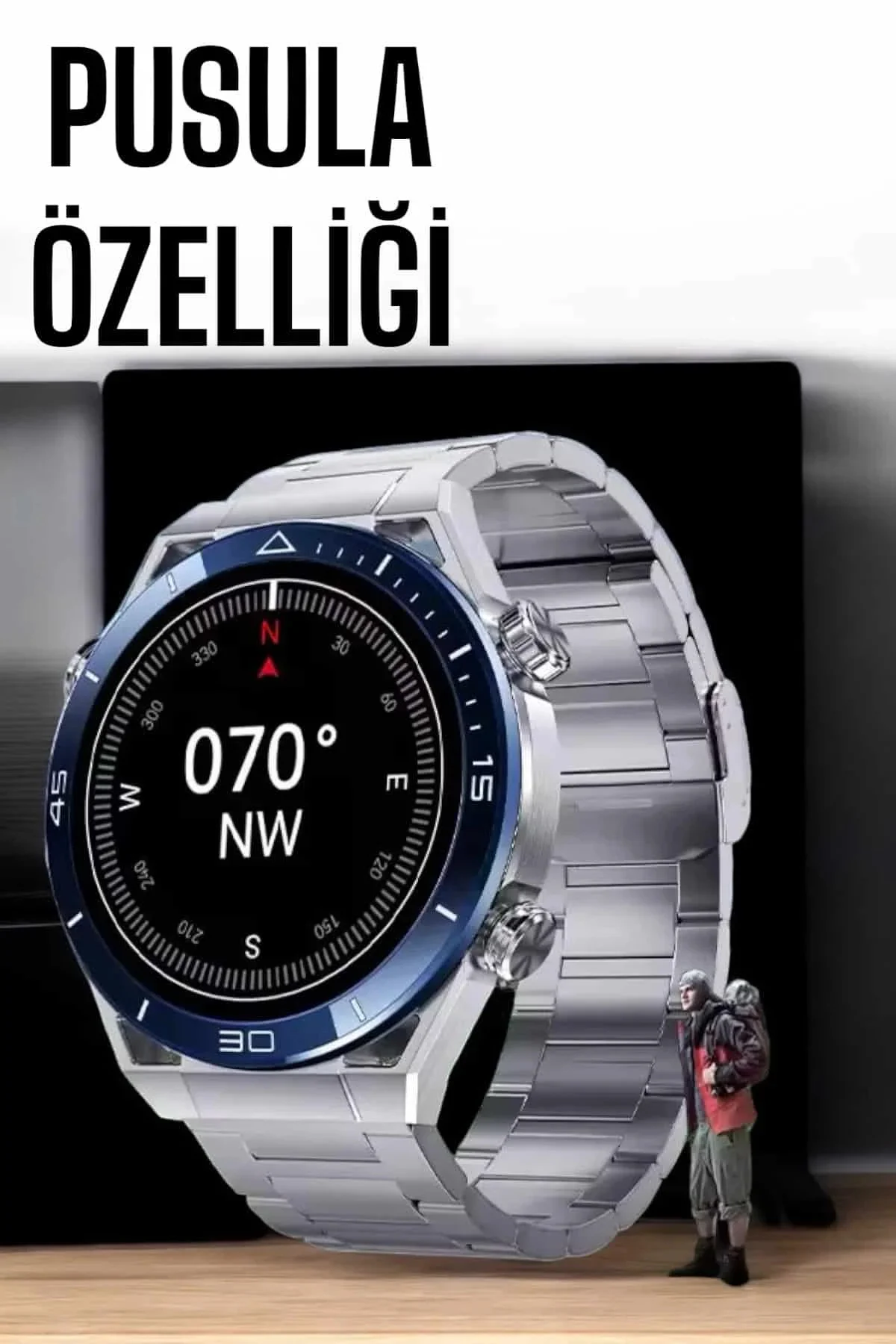 Akıllı Saat Yeni Nesil Bluetooth Bağlantılı Uyku ve Sağlık Takibi NFC ve GPS
