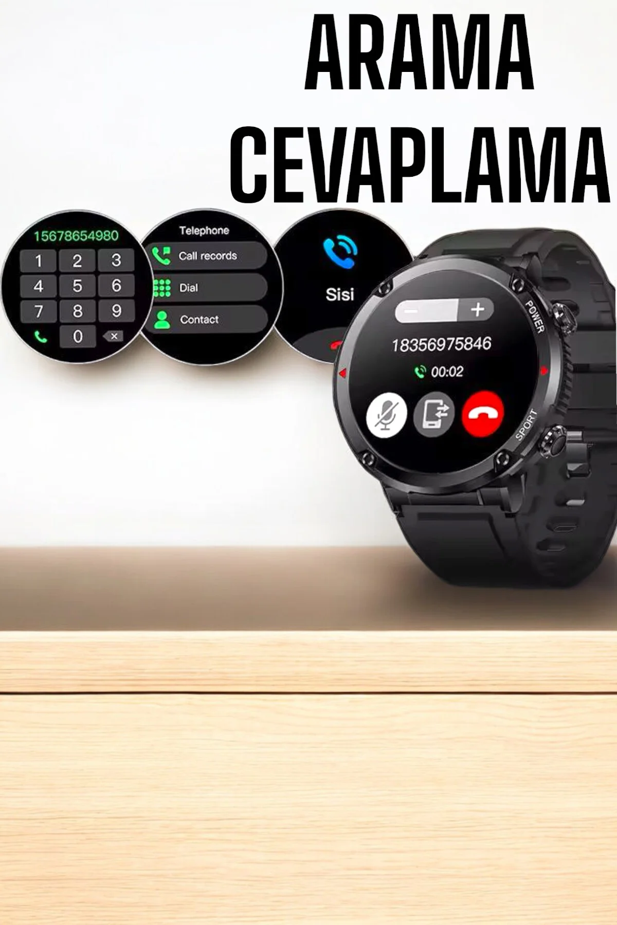 Akıllı Saat Yeni Nesil Bluetooth Bağlantılı Uyku ve Sağlık Takibi NFC ve GPS