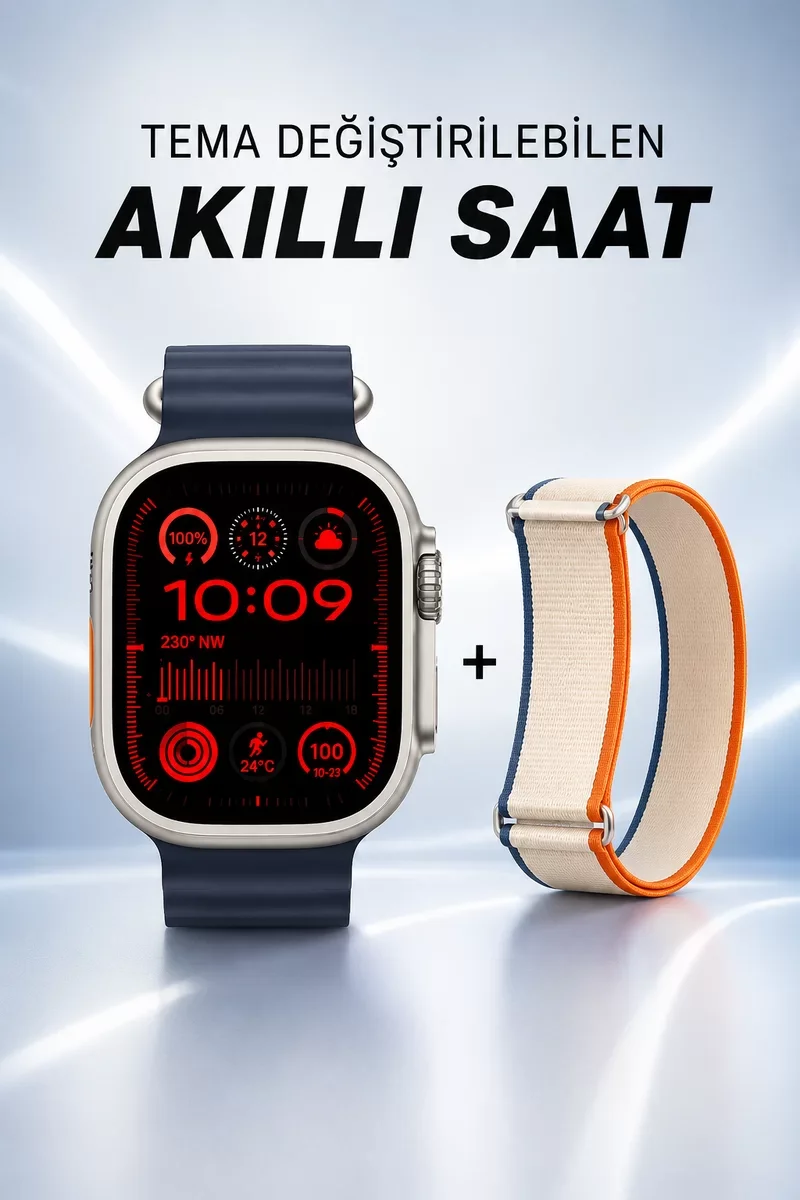 Akıllı Saat Yeni Nesil Sesli Asistan Uyku ve Sağlık Takibi Adımsayar
