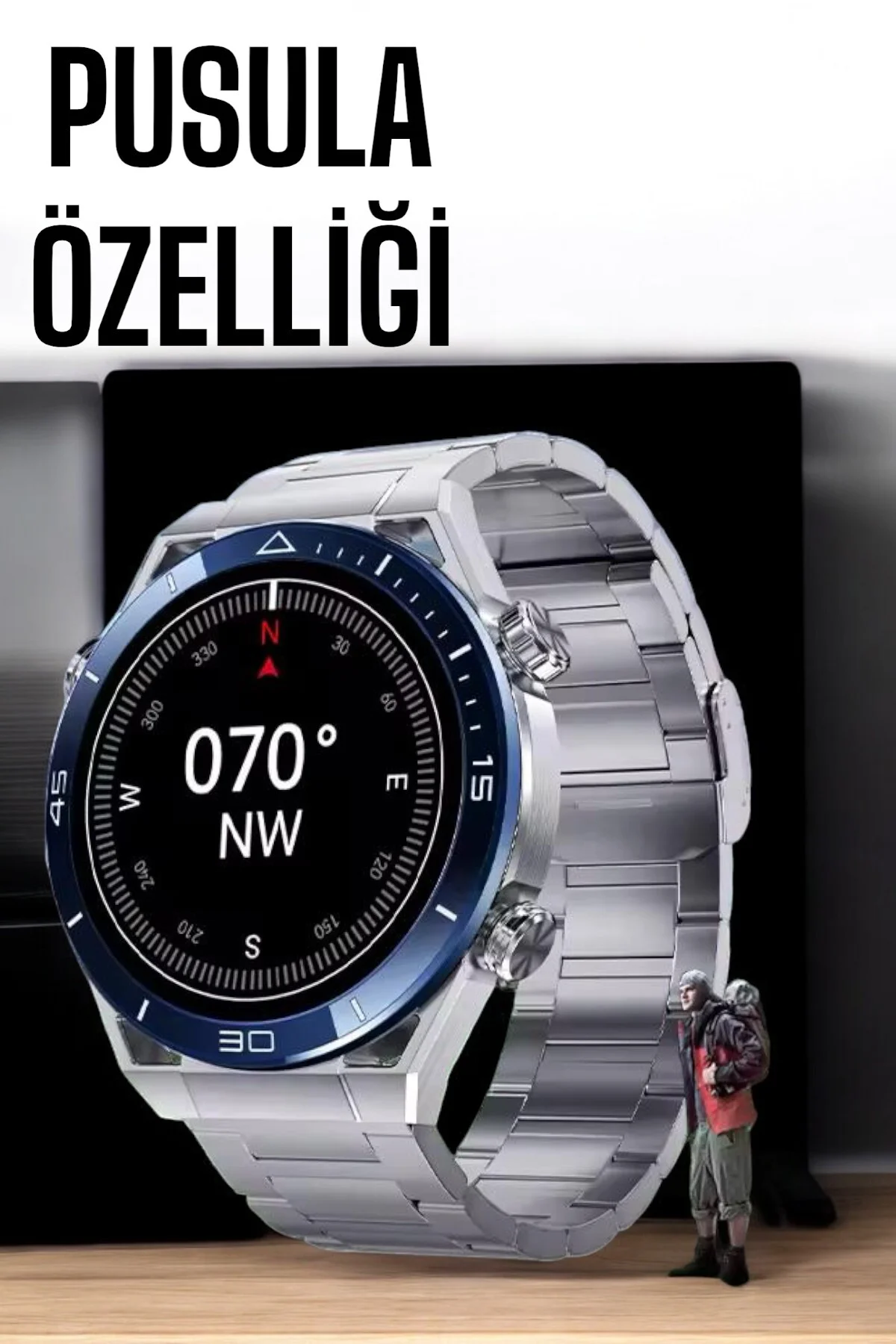 Akıllı Saat Yeni Nesil Bluetooth Bağlantılı Uyku ve Sağlık Takibi NFC ve GPS