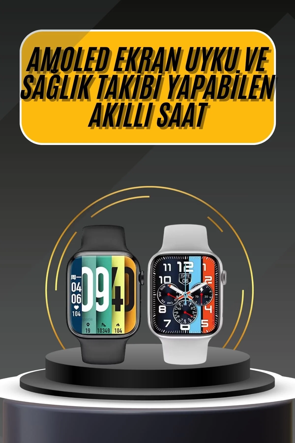 Akıllı Saat Yeni Nesil Android ve İOS Uyumlu Titreşim Modlu Alarm Kronometre
