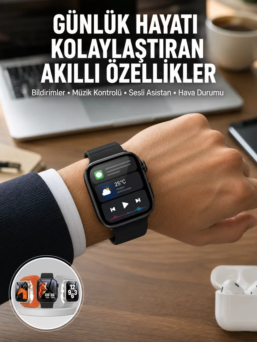 Akıllı Saat: Yeni Nesil Müzik Dinleme, Bildirim ve Sesli Asistan Destekli Teknoloji