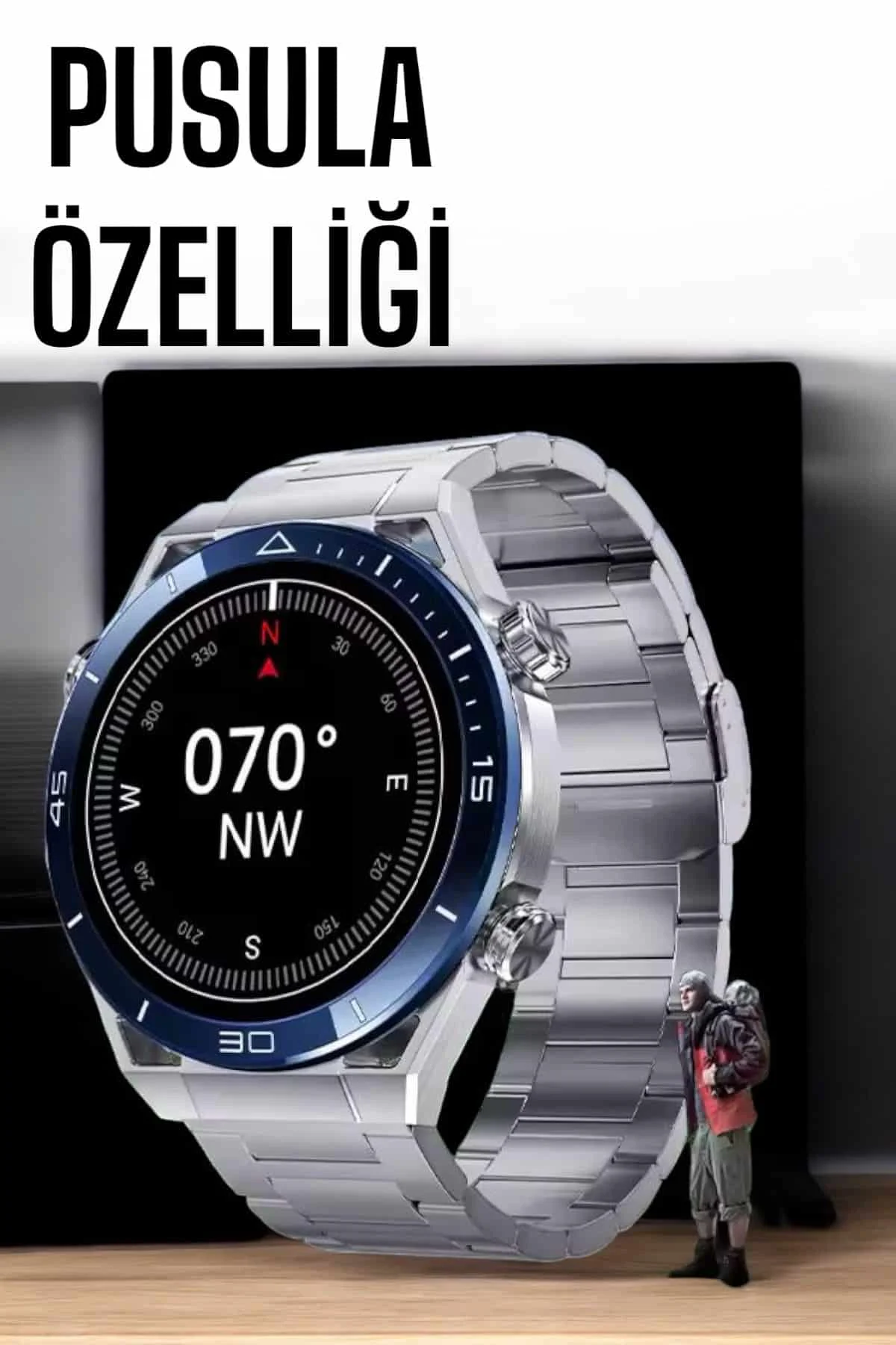 Akıllı Saat Yeni Nesil Bluetooth Bağlantılı Uyku ve Sağlık Takibi NFC ve GPS