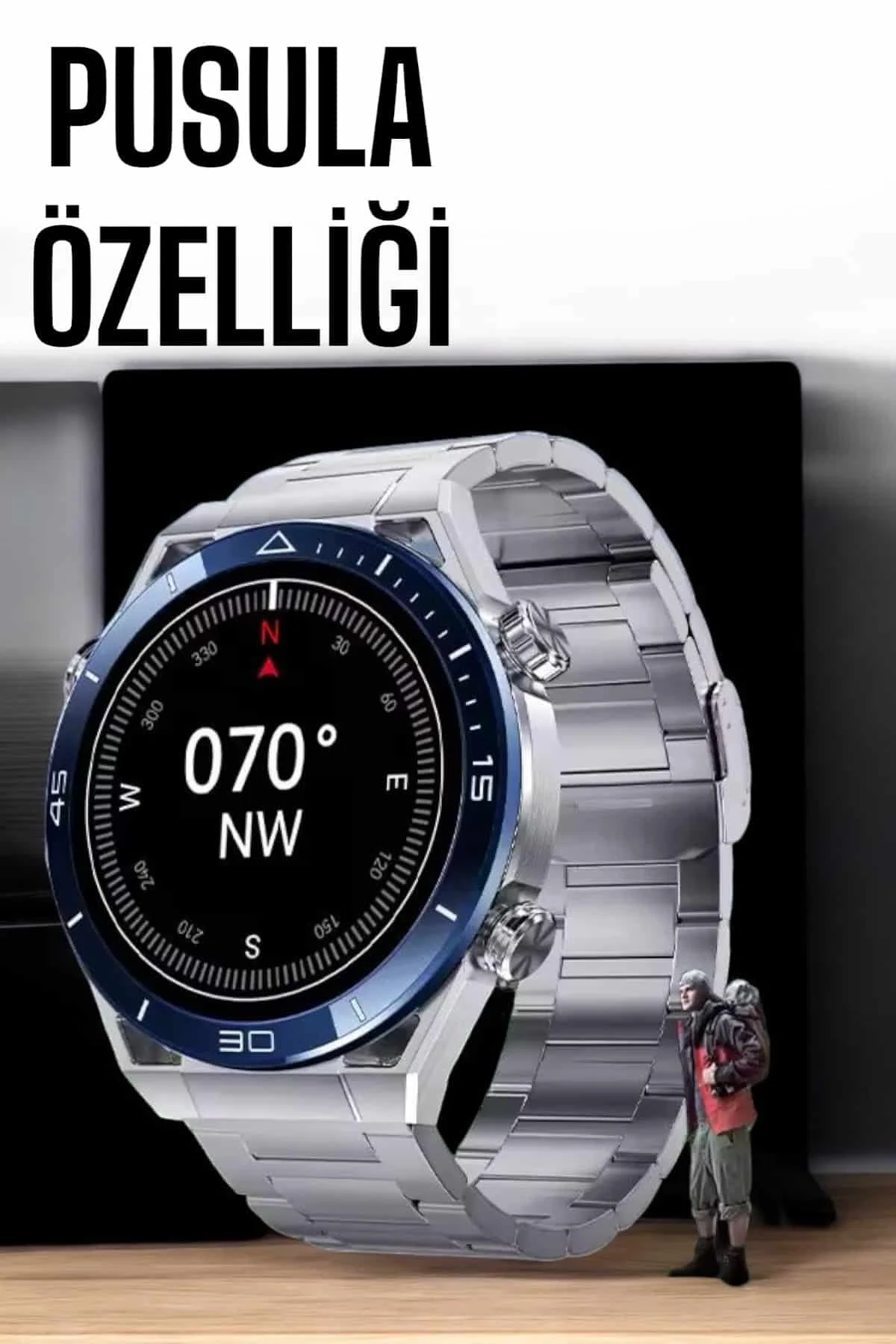 Akıllı Saat Yeni Nesil Bluetooth Bağlantılı Uyku ve Sağlık Takibi NFC ve GPS