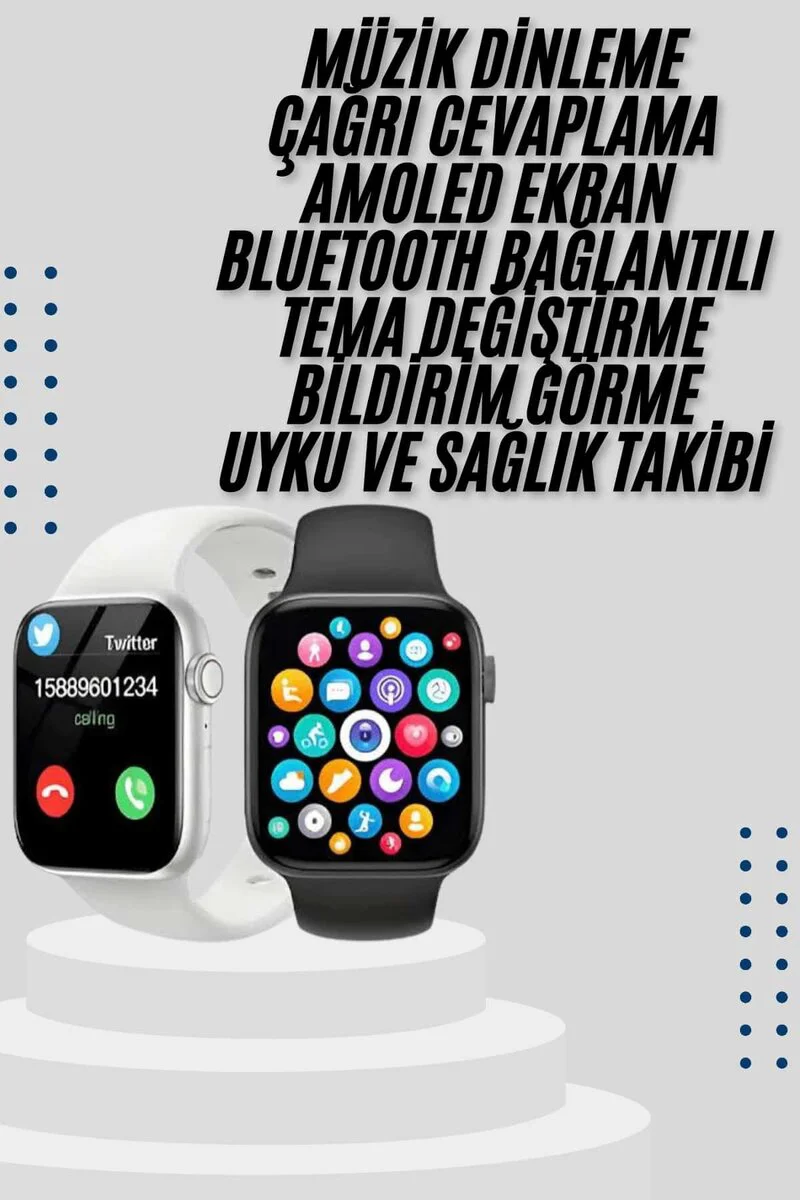 Akıllı Saat Yeni Nesil Android ve İOS Uyumlu Titreşimli Alarm Kronometre