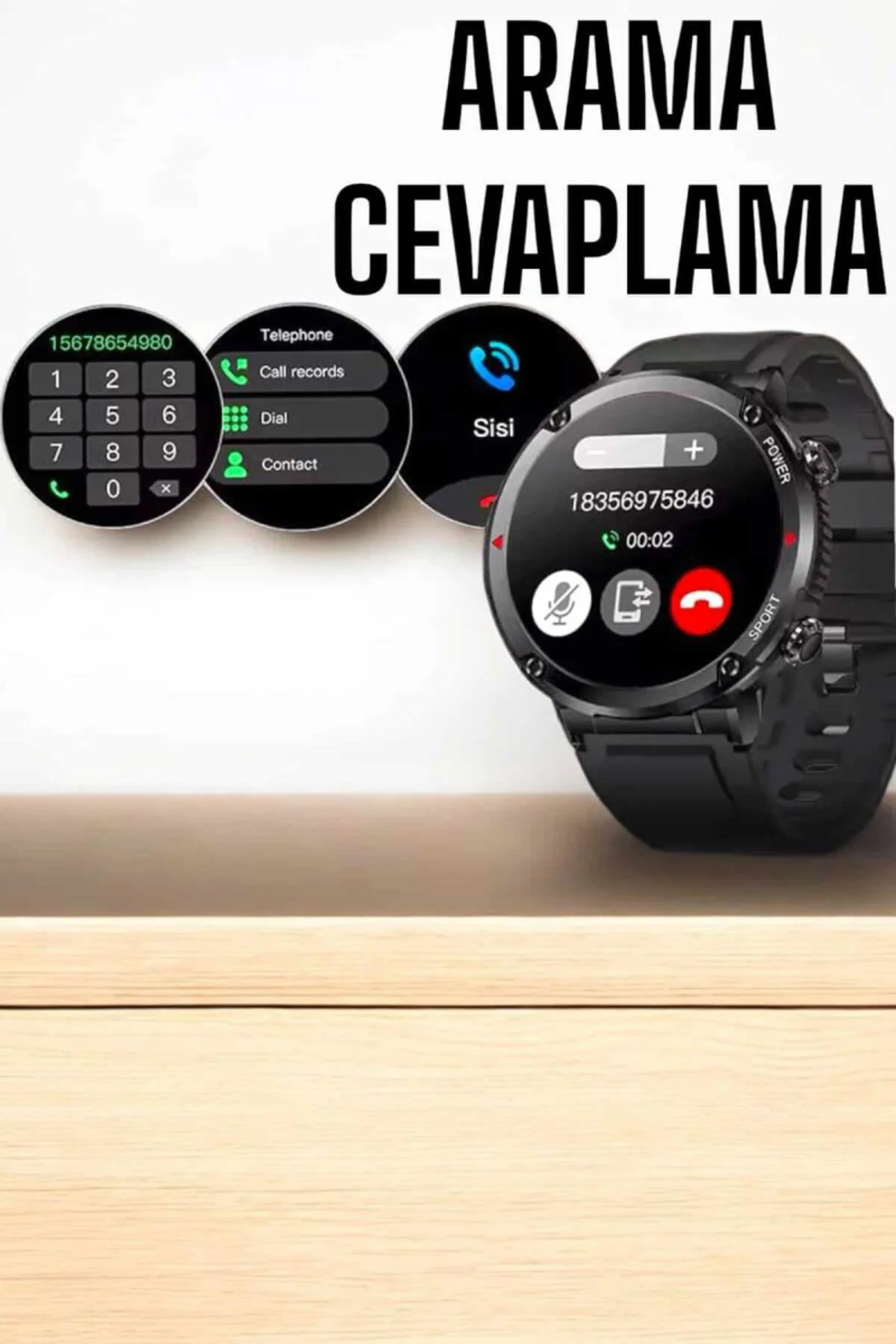 Akıllı Saat Yeni Nesil Bluetooth Bağlantılı Uyku ve Sağlık Takibi NFC ve GPS
