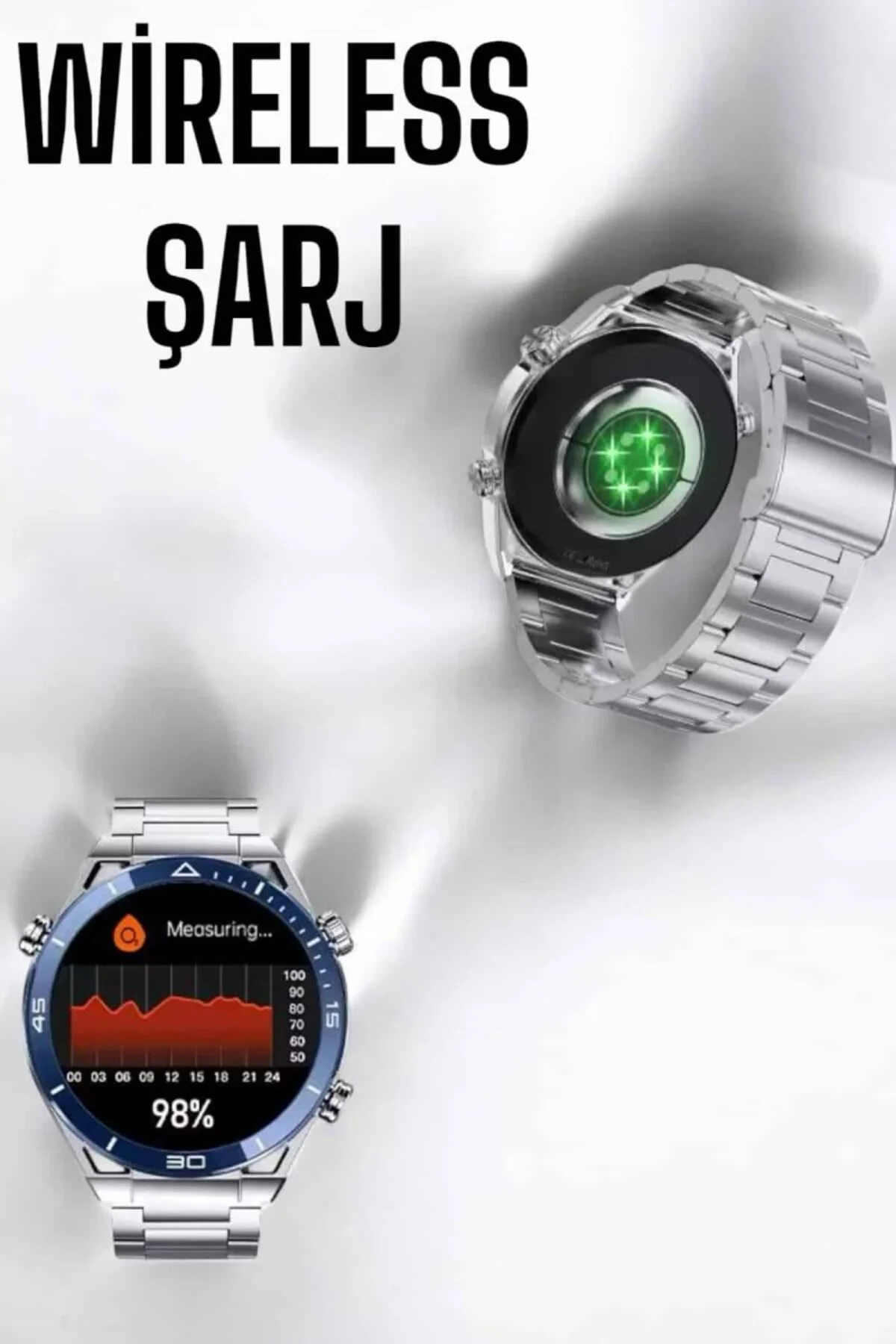Akıllı Saat Yeni Nesil 2024 Model Metal Kordonlu Bluetooth Bağlan