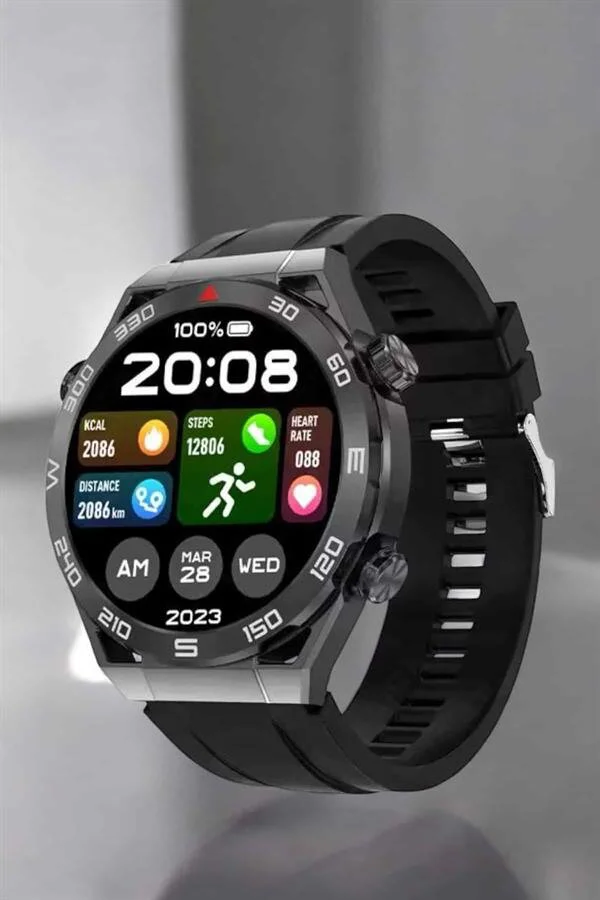 Akıllı Saat Yeni Nesil 2024 Model Metal Kordonlu Bluetooth Bağlantılı - 1.45'' AMOLED ve Uzun Pil Ömrü