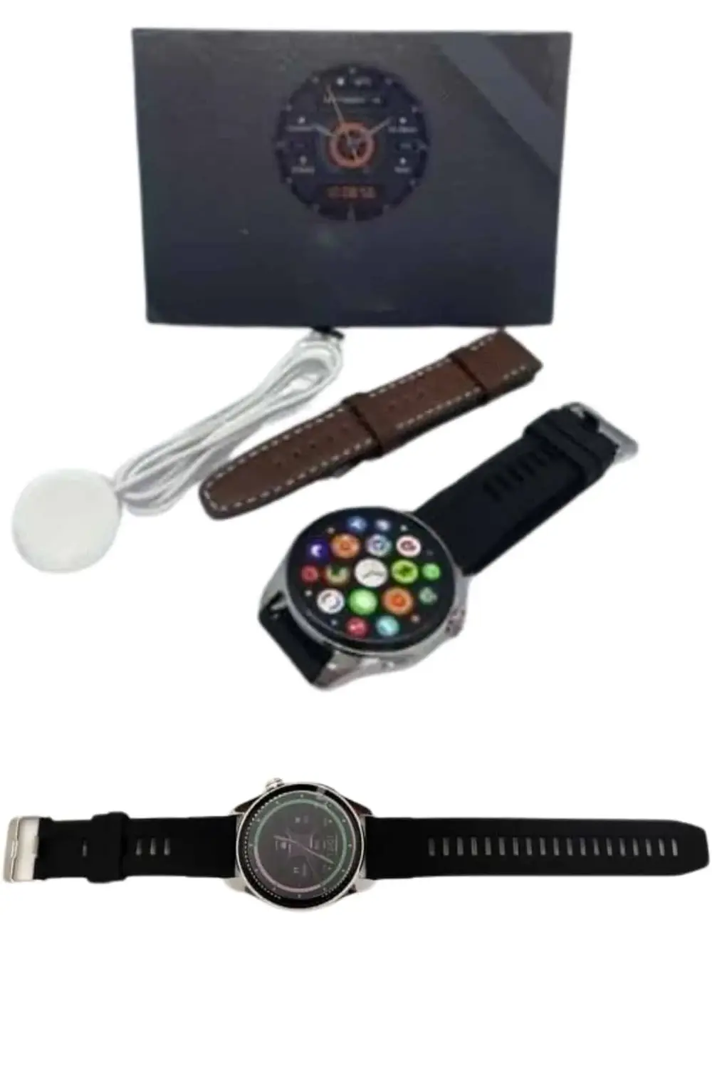 Akıllı Saat Yuvarlak Ekran Sesli Görüşme Özellikli Siyah Akıllı U