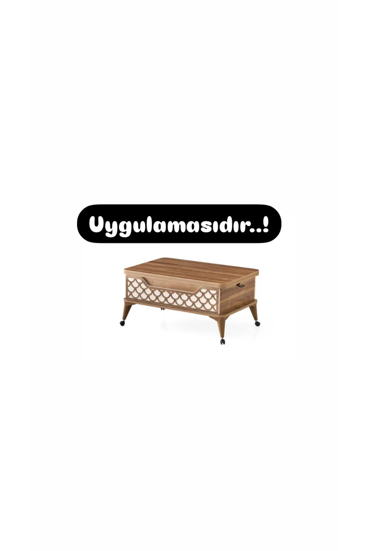 Akıllı Sehpa Ayağı, Tekerli Ayak, Tekerli Sehpa Ayağı 15cm 4 Adet