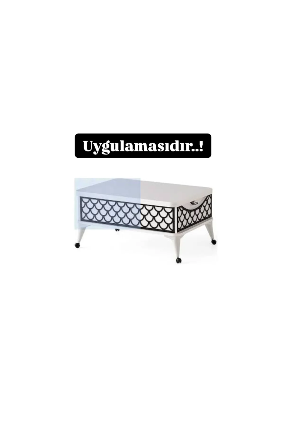 Akıllı Sehpa Ayağı, Tekerli Ayak, Tekerli Sehpa Ayağı 15cm 4 Adet