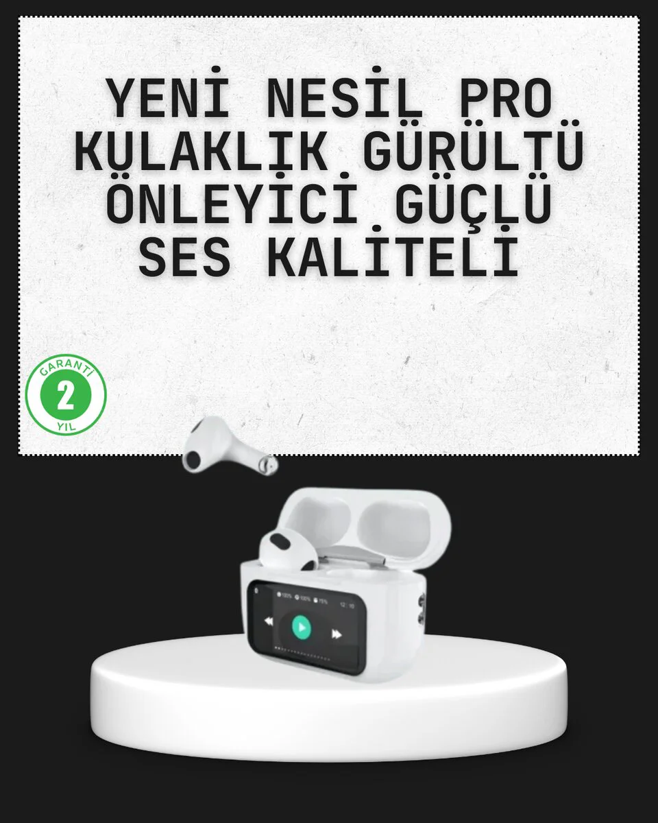 Akıllı Sensörlü Su Geçirmez Bluetooth Kulaklık - ANC ve Güçlü Batarya
