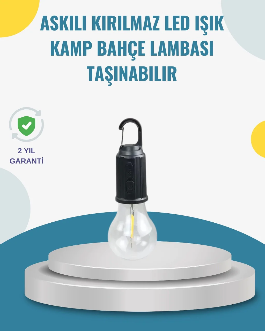 Akıllı Sensörlü Usb Şarjlı Kamp Lambası Çok Renkli