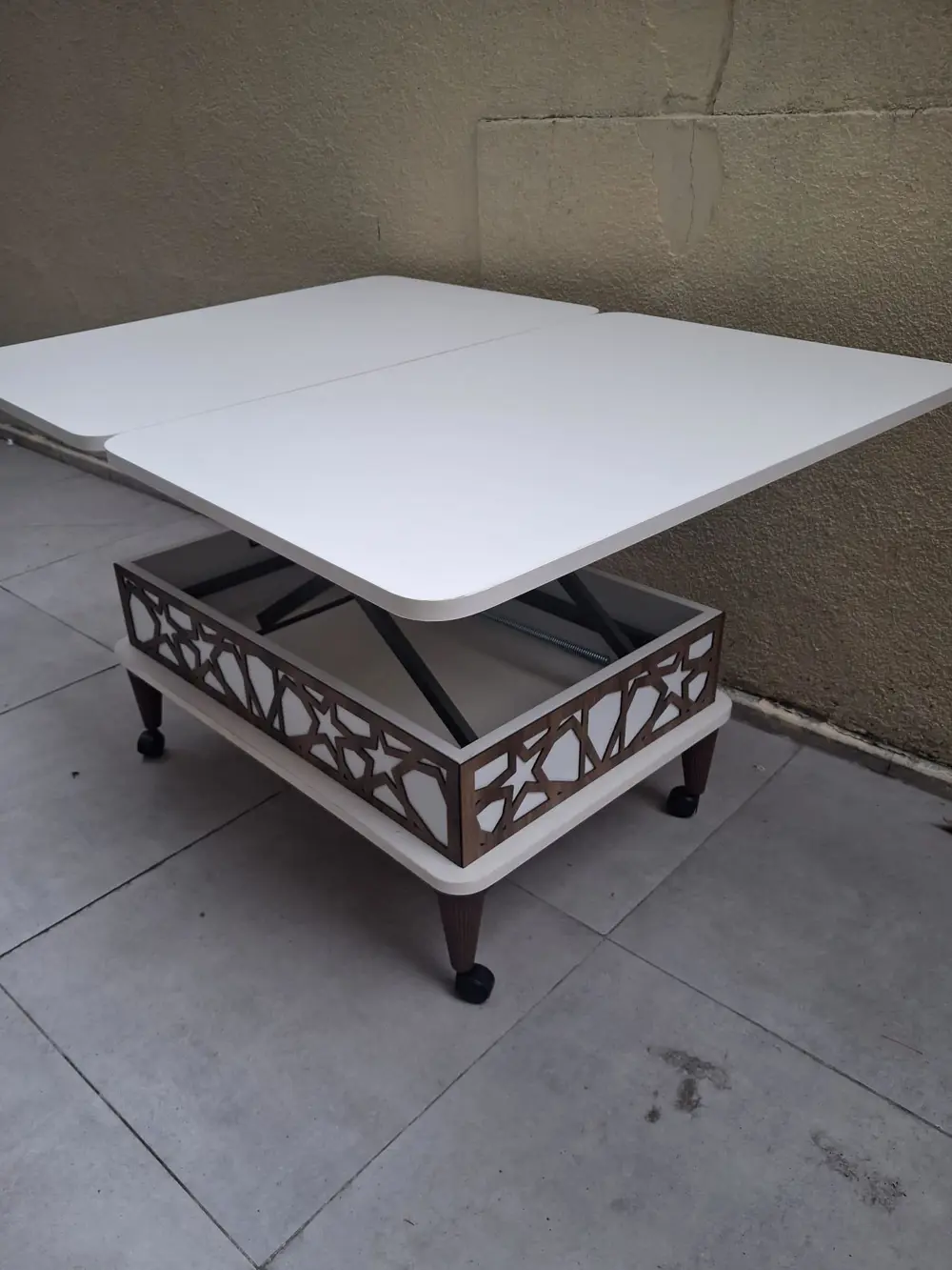 Akıllı Sihirli 90558 Tekerlekli Hem Masa Hem Ota Sehpa Hard Sunta