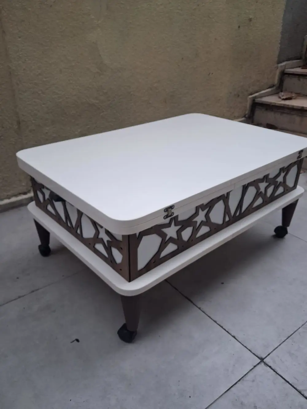 Akıllı Sihirli 90558 Tekerlekli Hem Masa Hem Ota Sehpa Hard Sunta