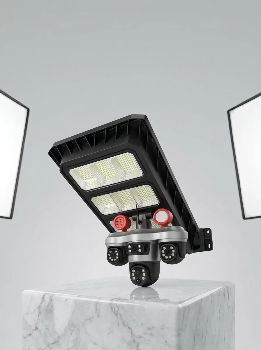 Akıllı Solar Güvenlik Kamerası 3 Lens Hareket Takip Özellikli Dış Ortam Kamera
