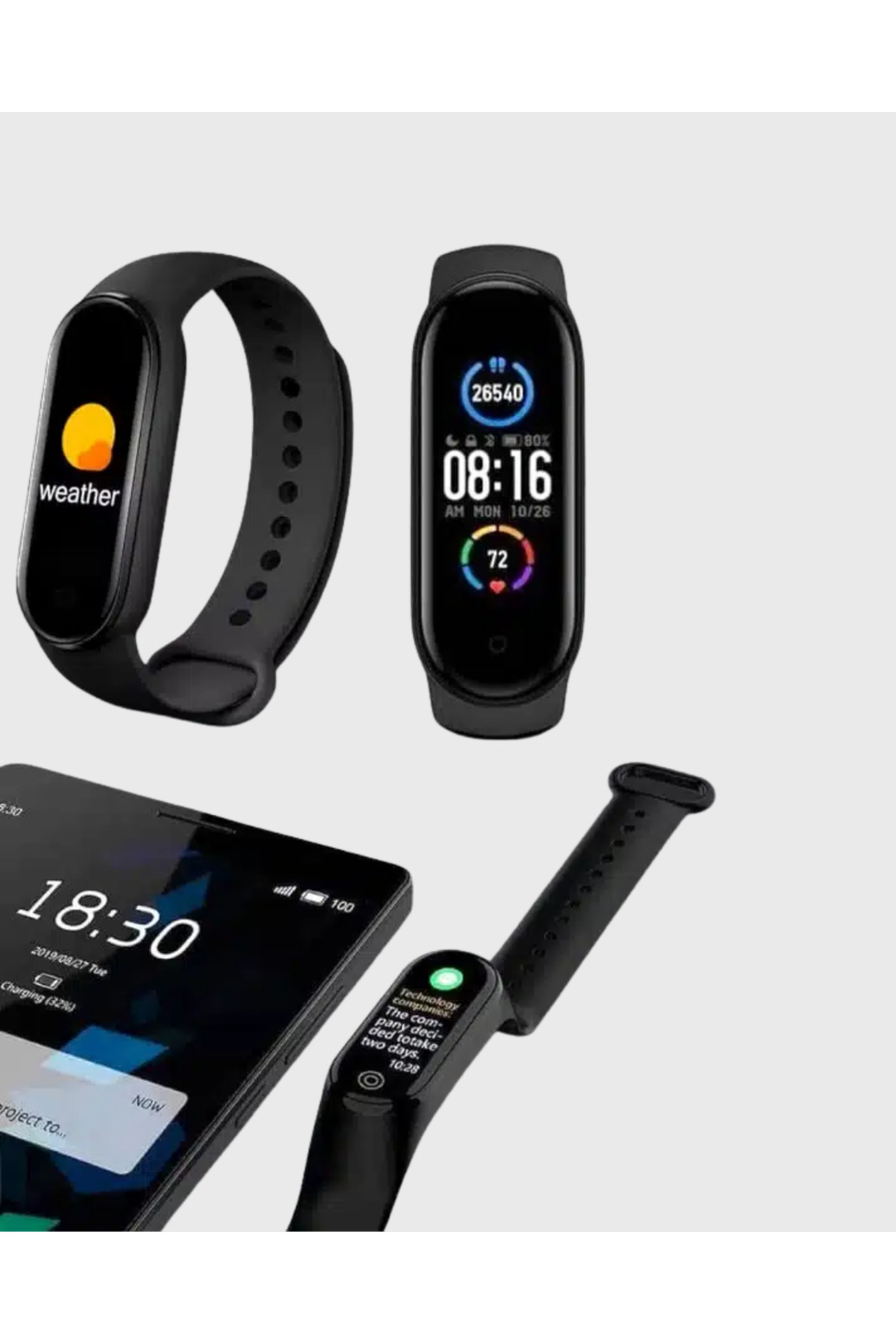 Akıllı Spor Bilekliği ve Gürültü Önleyici Bluetooth Kulaklık Seti