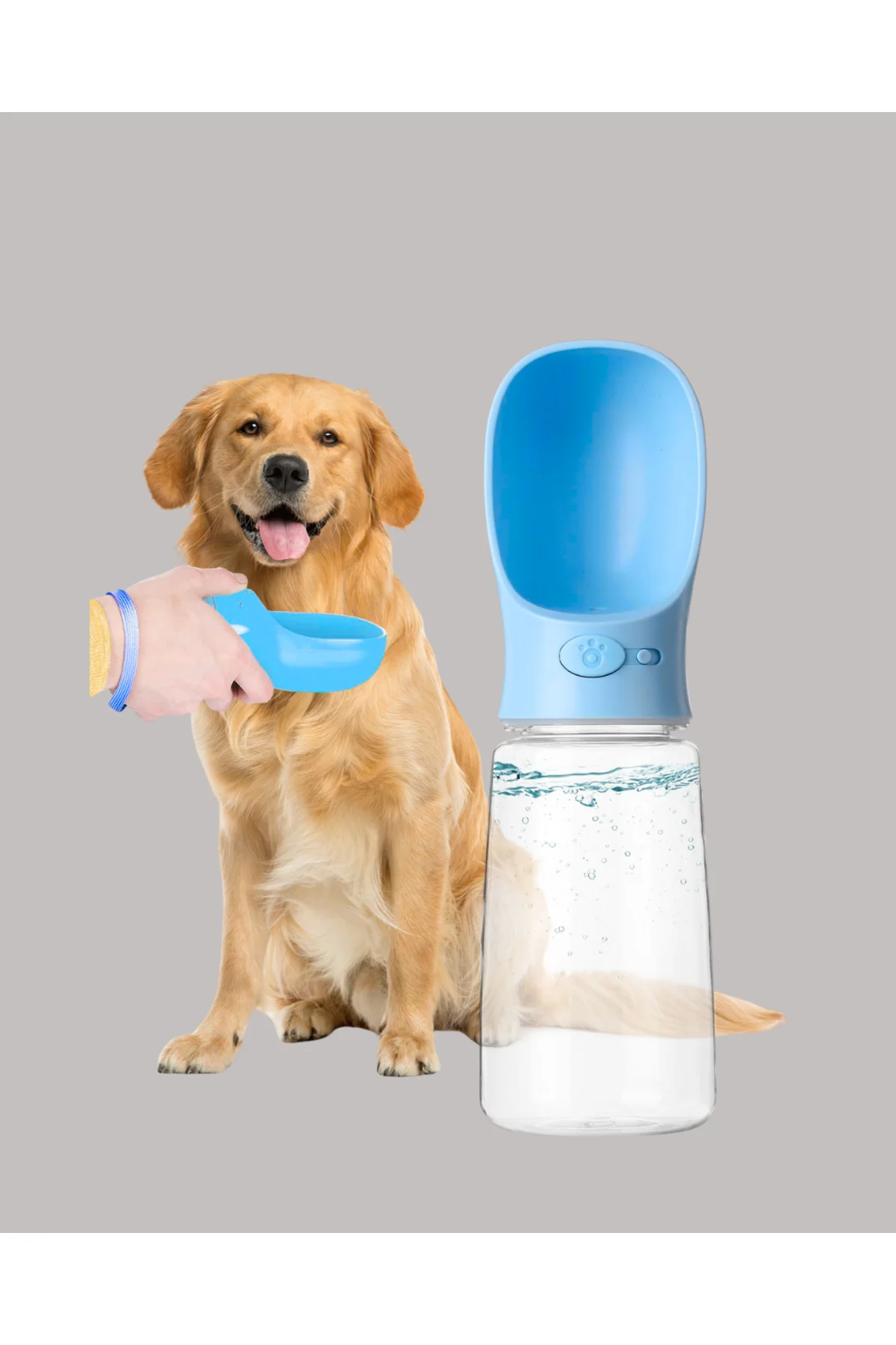 Akıllı Su Akış Kontrollü Köpek Su Matara Taşınabilir Gezdirme Şiş