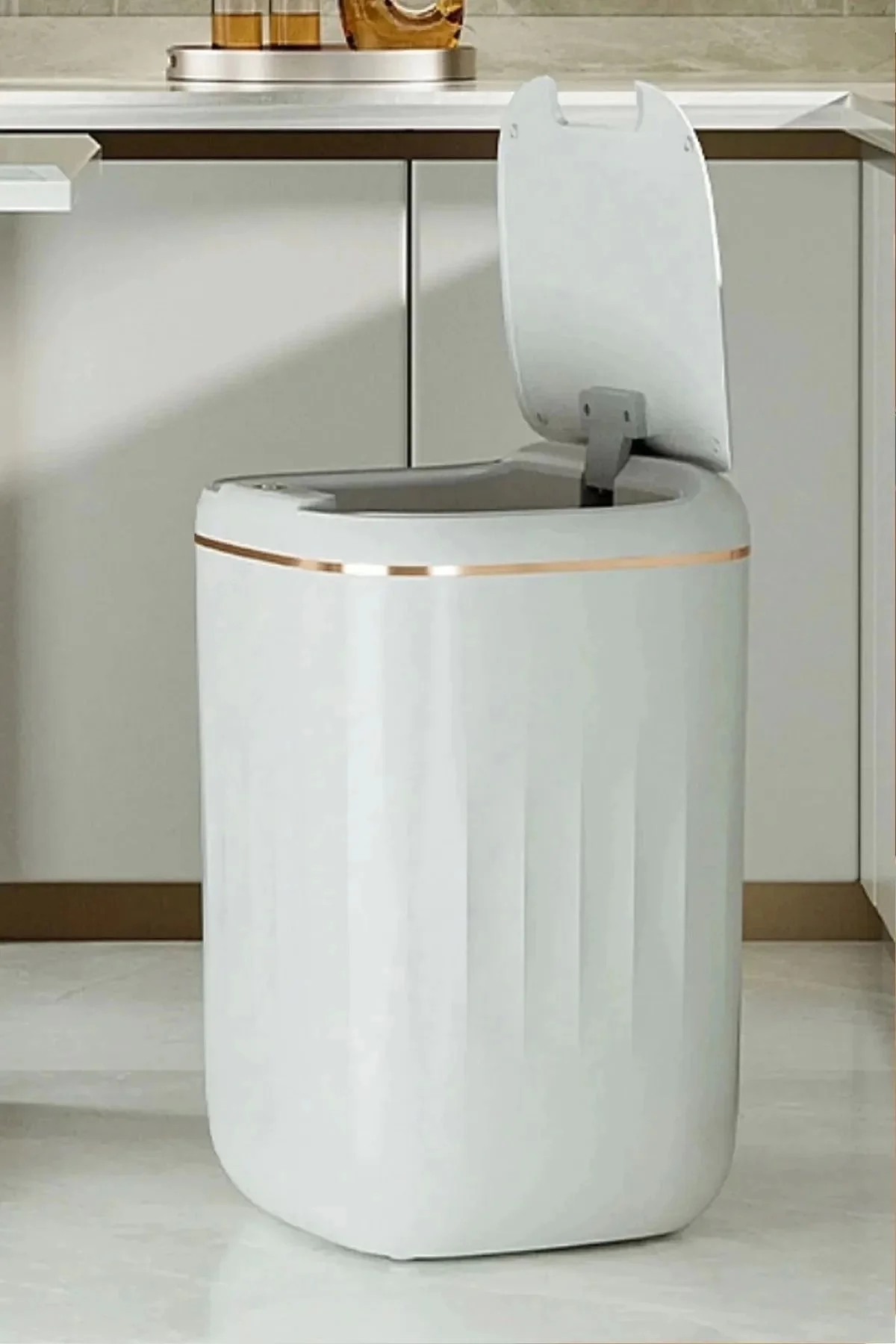 Akıllı Teknolojik Çöp Kutusu UV Işıklı Otomatik Aç Kapat Sensörlü Mutfak Banyo Ev 20L