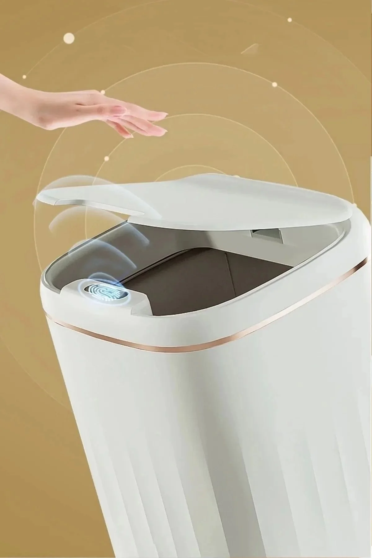 Akıllı Teknolojik Çöp Kutusu UV Işıklı Otomatik Aç Kapat Sensörlü Mutfak Banyo Ev 20L