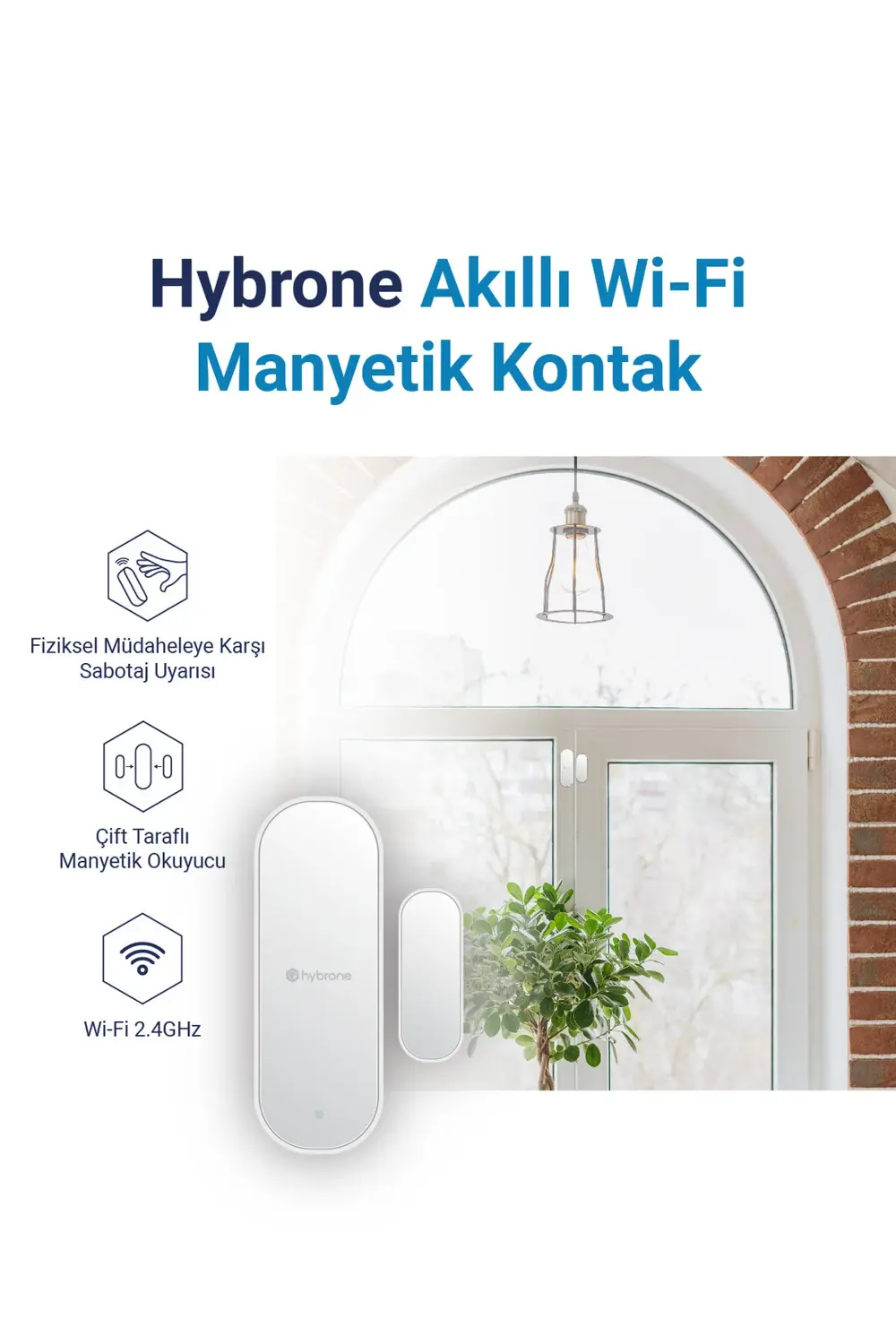Akıllı Wi-fi Manyetik Kontak - Kapı Ve Pencere Sensörü, Fiziksel