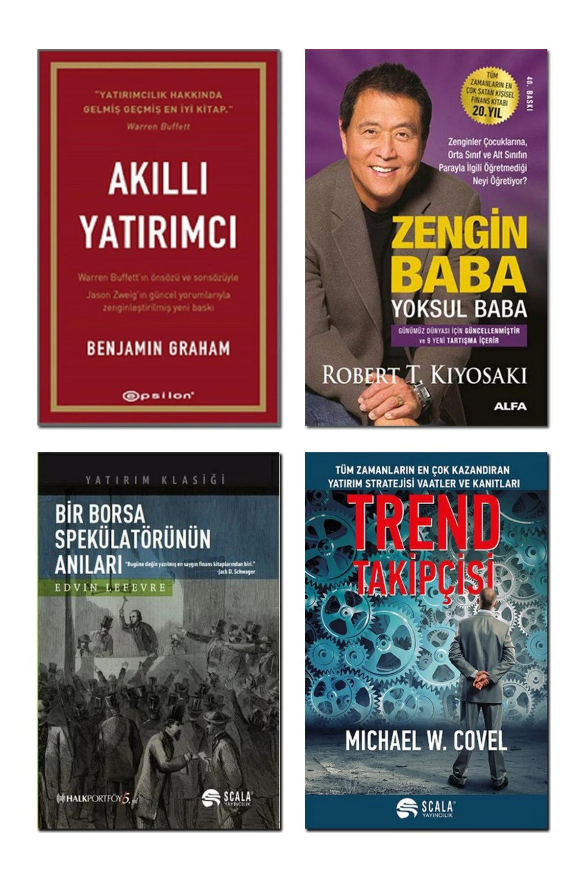 AKILLI YATIRIMCI+ZENGIN BABA YOKSUL BABA+TREND TAKIPCISI+BIR BORSA SPEKULATORUNUN ANILARI 4 SET Fiyatı, Yorumları ve Özellikleri