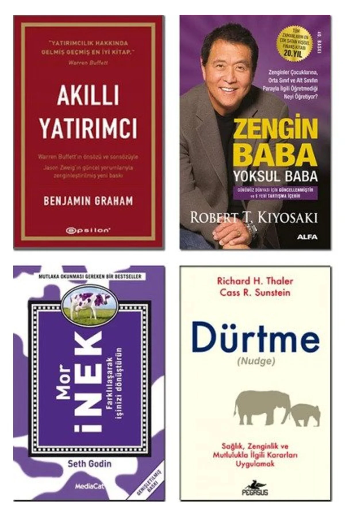 AKILLI YATIRIMCI+ZENGIN BABA YOKSUL BABA+MOR INEK+DURTME=4 SET Fiyatı, Yorumları ve Özellikleri