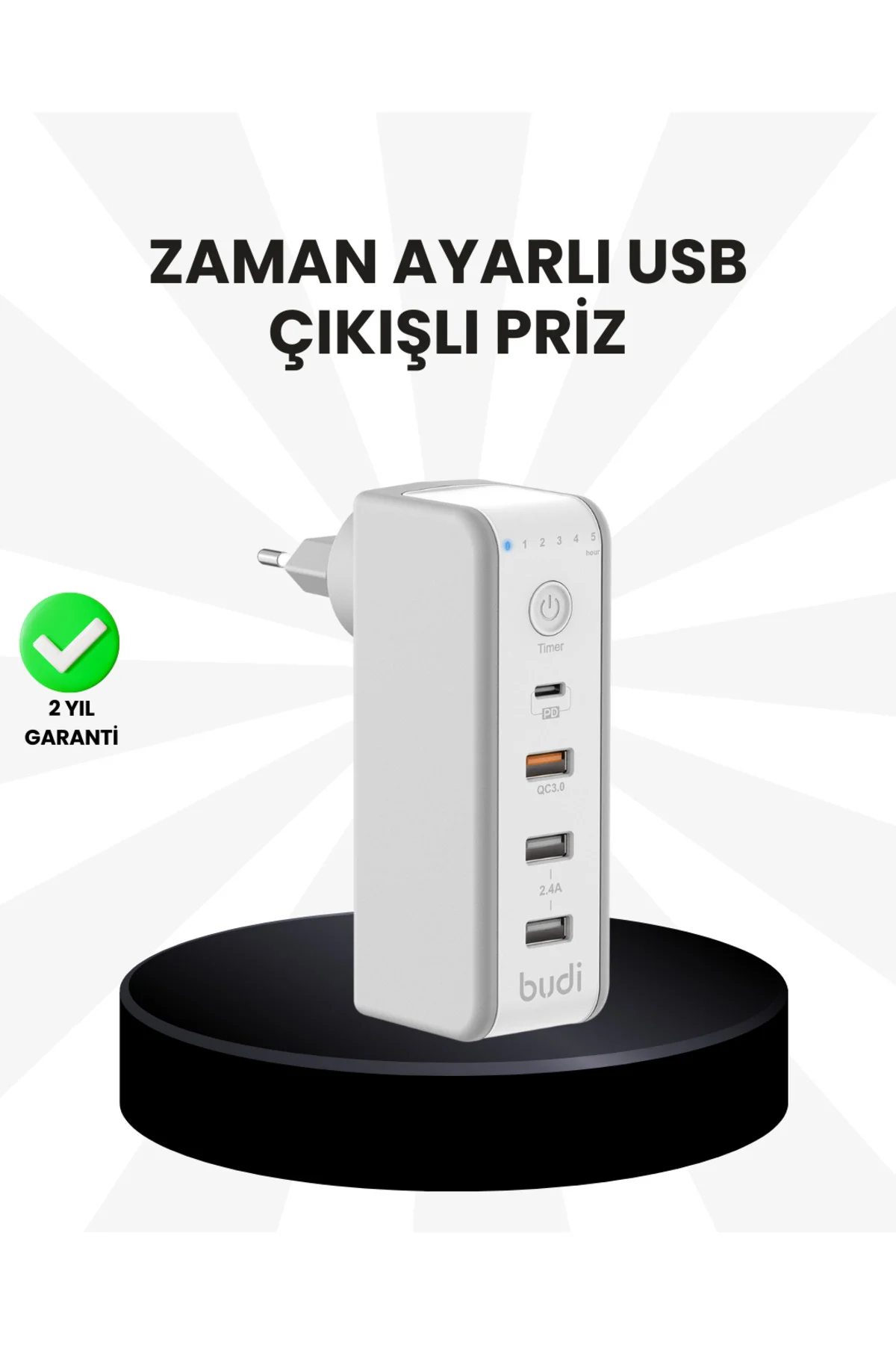 Akıllı Zaman Ayarlı Şarj Cihazı Güvenli ve Enerji Tasarruflu