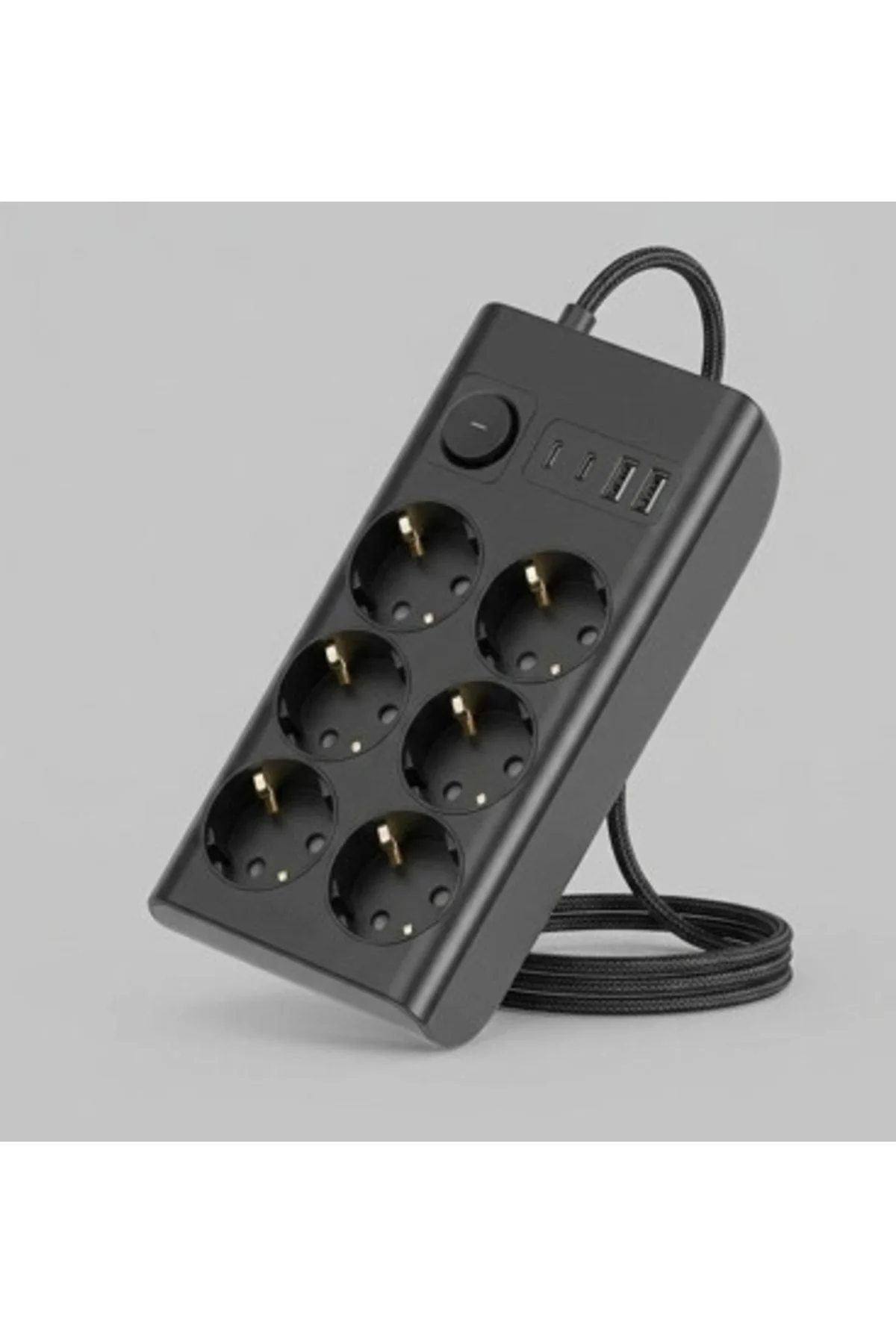 Akım Korumalı 6’Lı Priz 2Xusb 2Xtype-C Çıkış Yüksek Gerilim Koruma Çoklu Priz Çoğaltıcı Akım Korumalı 6’Lı Priz 2Xusb 2Xtype-C Çıkış Yüksek Gerilim Koruma Çoklu Priz Çoğaltıcı - Görsel 2
