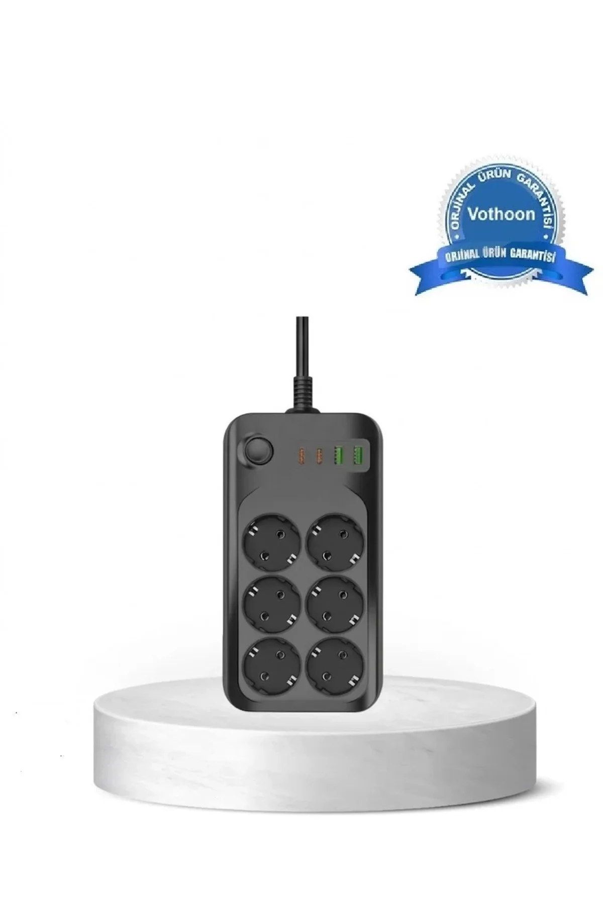 Akım Korumalı 6’lı Priz 2xusb 2xtype-c Çıkış Yüksek Gerilim Korum