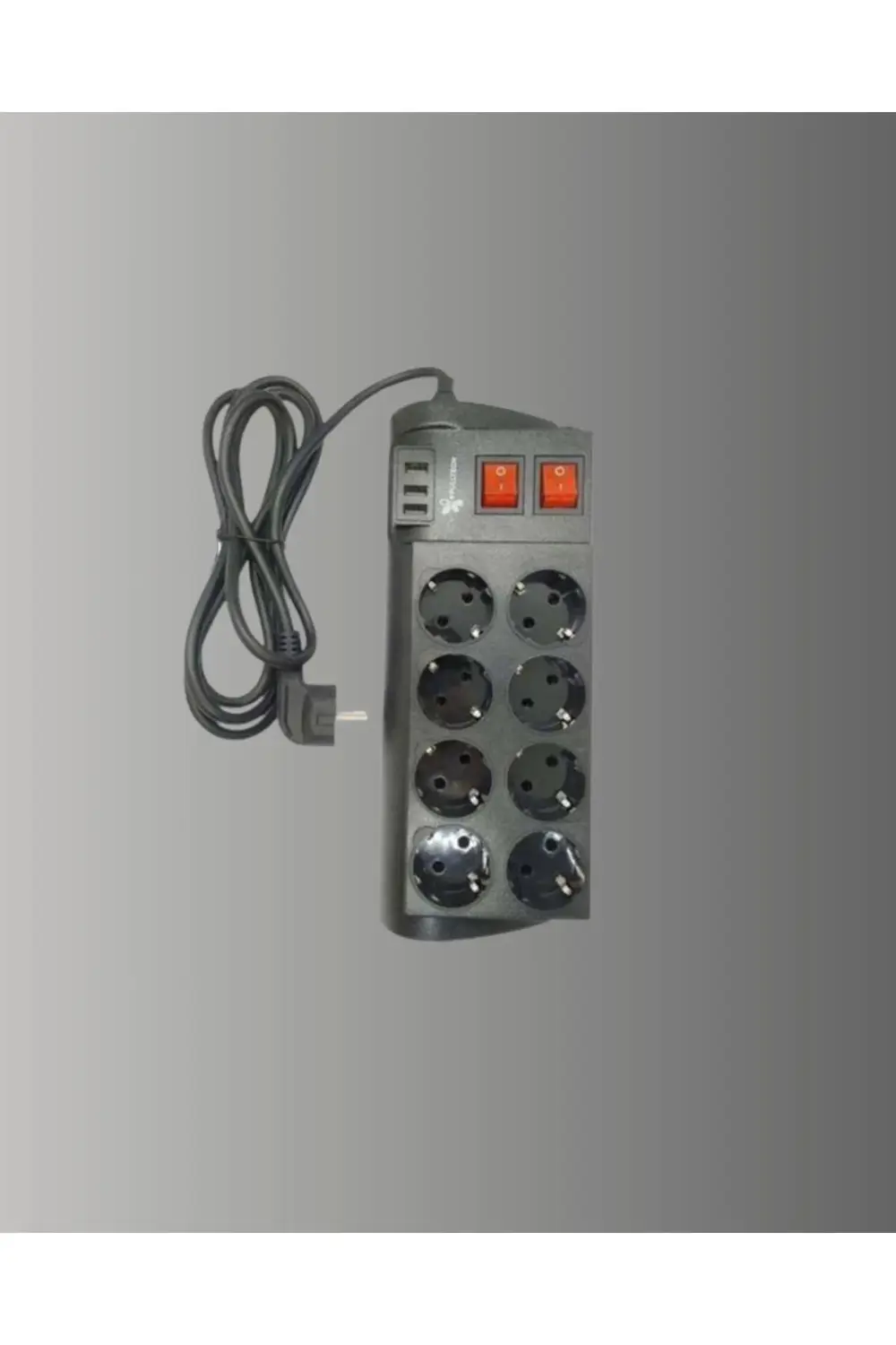 Akım Korumalı 8’li Priz 3 USB’li Uzatma Kablosu Isıya Dayanıklı 2