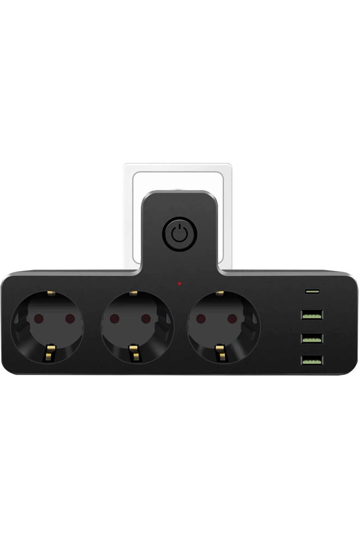 Akım Korumalı Çoklu Priz, 3 Adet USB 1 Adet Type-C Girişi, 3 Adet